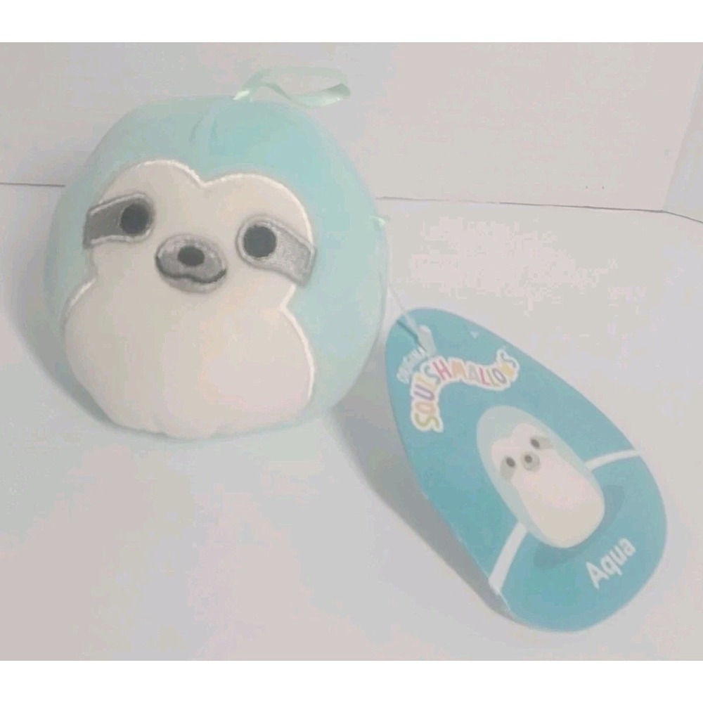 Squishmallows Aqua the Sloth Plush 4" Soft Ornament Hanging New
